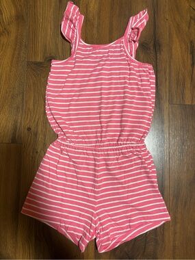 The Children’s Place Toddler Girls Sleeveless Striped Romper - Pink 5t